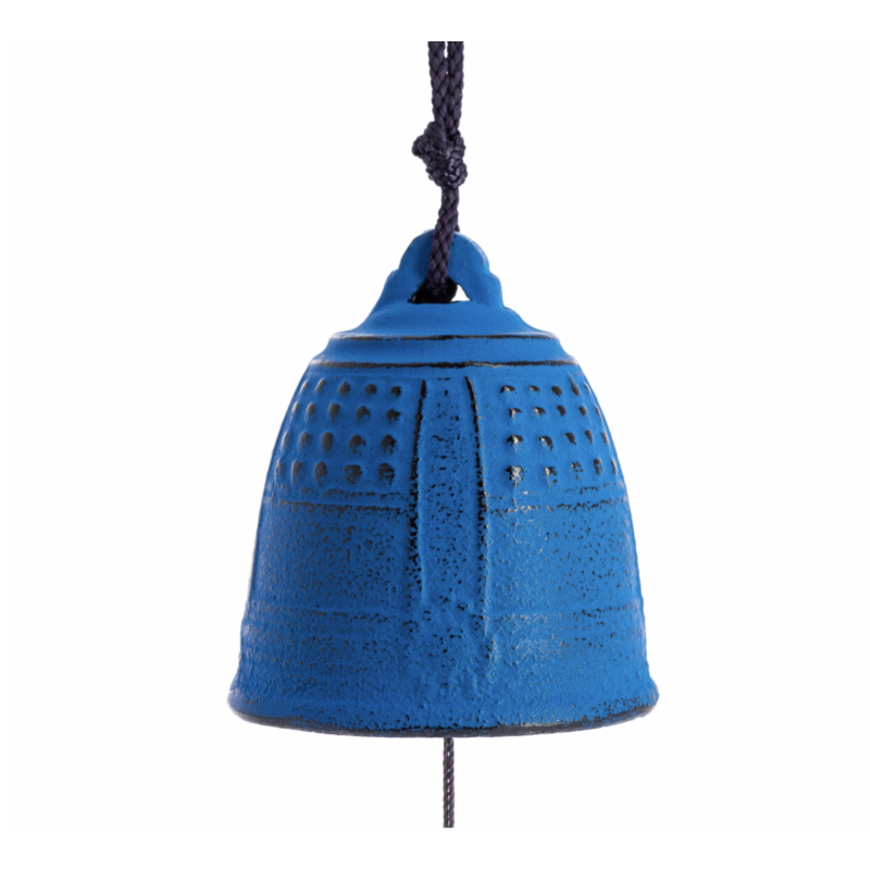 Cloche Feng Shui Furin Iwachu Bleue 5,5 cm