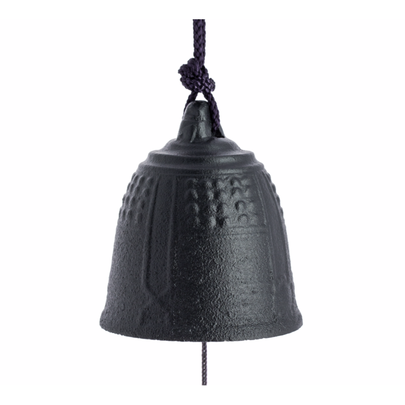 Cloche Feng Shui Furin En Fonte Japonaise - Diamètre 5.5 Cm, Couleur Turquoise, Longueur Totale 47 Cm - Décoration Intérieur/extérieur