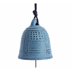 Cloche Feng Shui Furin Iwachu Bleue Claire 5,5 cm