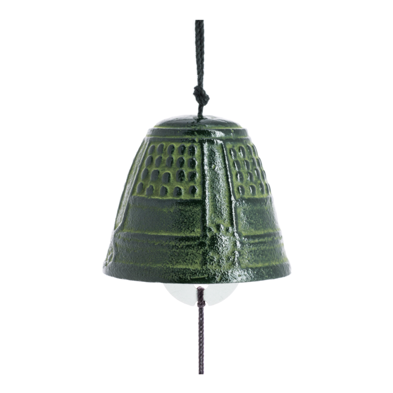 Cloche Feng Shui Furin Iwachu Verte Brilliante 4,5 cm