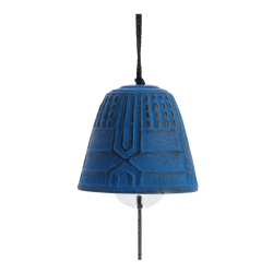 Cloche Feng Shui Furin Iwachu Bleue Royale 4,5 cm