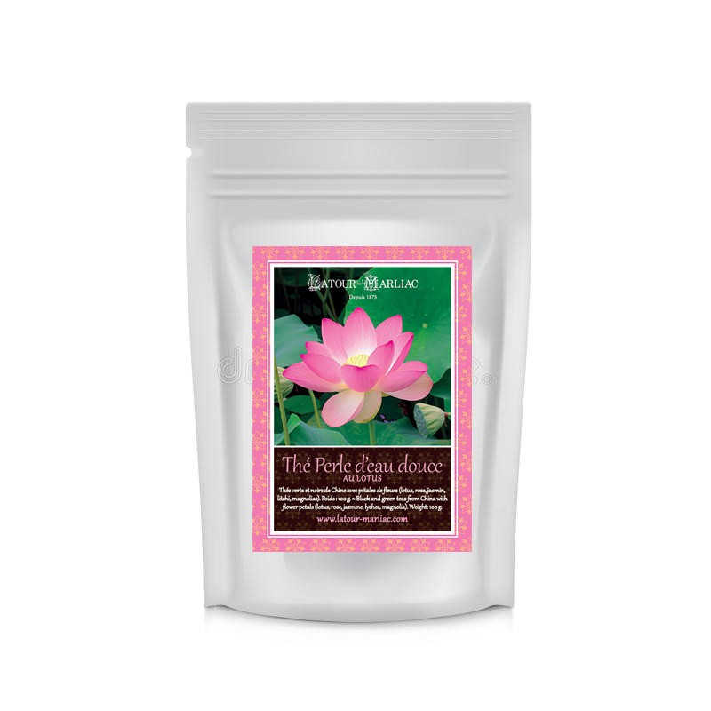 Thé vert&noir au Lotus Perle d'eau douce 100g - Embellissement maison